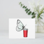 Butterfly Drink Tasse Postkarte (Stehend Vorderseite)