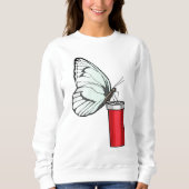 Butterfly Drink Tasse Sweatshirt (Vorderseite)