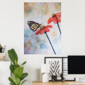 Butterfly-Druckauftrag Poster (Heimbüro)