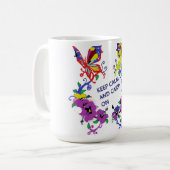 BUTTERFLY DRUCKT KAFFEETASSE (Vorderseite Links)
