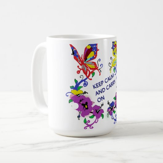 BUTTERFLY DRUCKT KAFFEETASSE (Vorderseite Links)
