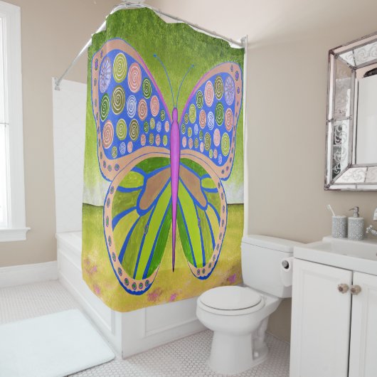 Butterfly-Duschvorhang Duschvorhang (Beispiel)
