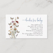 Butterfly Dusty Blue Books für Baby Begleitkarte (Vorderseite)