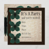 Butterfly-Einladung Einladung (Vorne/Hinten)