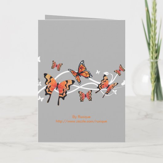 Butterfly-Einladung Einladung (Rückseite)