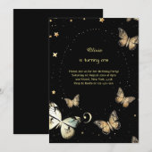 Butterfly Einladung zum ersten Geburtstag (Vorne/Hinten)
