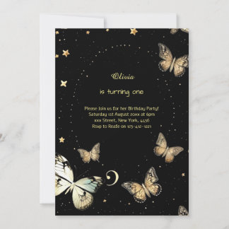 Butterfly Einladung zum ersten Geburtstag