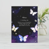 Butterfly Einladung zum ersten Geburtstag (Stehend Vorderseite)