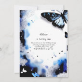 Butterfly Einladung zum ersten Geburtstag (Vorderseite)