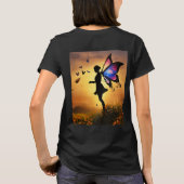 Butterfly Elegance - Künstlerischer grafischer T - T-Shirt (Rückseite)