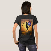 Butterfly Elegance - Künstlerischer grafischer T - T-Shirt (Schwarz voll)