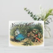 Butterfly Elf Artwork Niedlich Elves Schmetterling Einladung (Stehend Vorderseite)