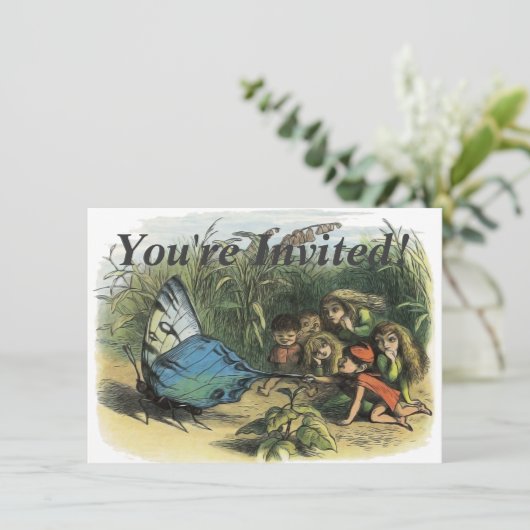 Butterfly Elf Artwork Niedlich Elves Schmetterling Einladung (Stehend Vorderseite)