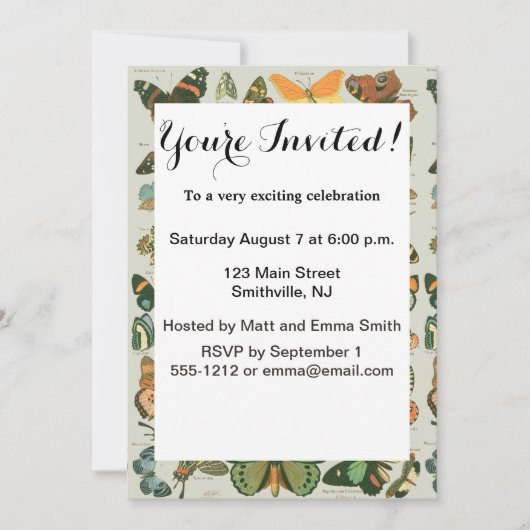 Butterfly Elf Artwork Niedlich Elves Schmetterling Einladung (Vorderseite)