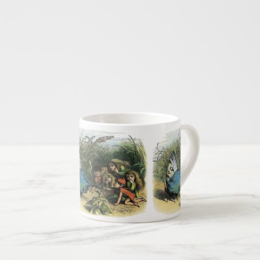 Butterfly Elf Artwork Niedlich Elves Schmetterling Espressotasse (Vorderseite Rechts)