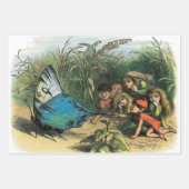 Butterfly Elf Artwork Niedlich Elves Schmetterling Geschenkpapier Set (Vorderseite)