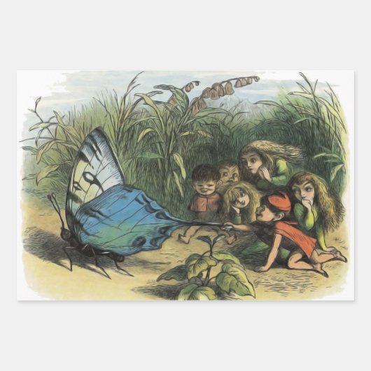 Butterfly Elf Artwork Niedlich Elves Schmetterling Geschenkpapier Set (Vorderseite)