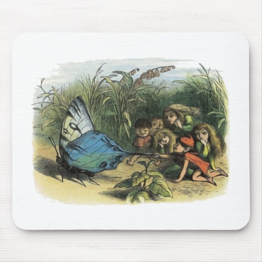 Butterfly Elf Artwork Niedlich Elves Schmetterling Mousepad (Vorne)