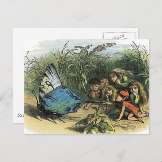 Butterfly Elf Artwork Niedlich Elves Schmetterling Postkarte (Vorne/Hinten)