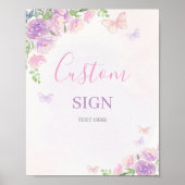 Butterfly Enchanted Baby Shower individuell angepa Poster (Vorne)