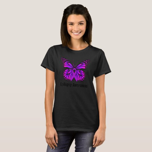 Butterfly Epilepsy Epilepsy Awareness apparel Epil T-Shirt (Vorne ganz)