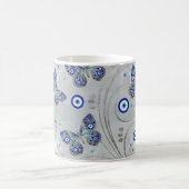 Butterfly Evil Eye Pattern auf Perle Kaffeetasse (Mittel)
