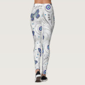 Butterfly Evil Eye Pattern auf Perle Leggings (Rückseite)