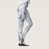 Butterfly Evil Eye Pattern auf Perle Leggings (Rechts)