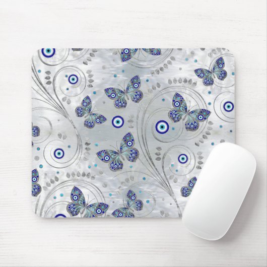 Butterfly Evil Eye Pattern auf Perle Mousepad (Mit Mouse)