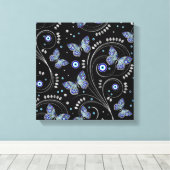 Butterfly Evil Eye Pattern Leinwanddruck (Insitu (Holzboden))