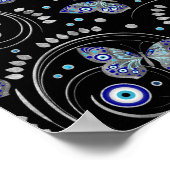 Butterfly Evil Eye Pattern Poster (Ecke)