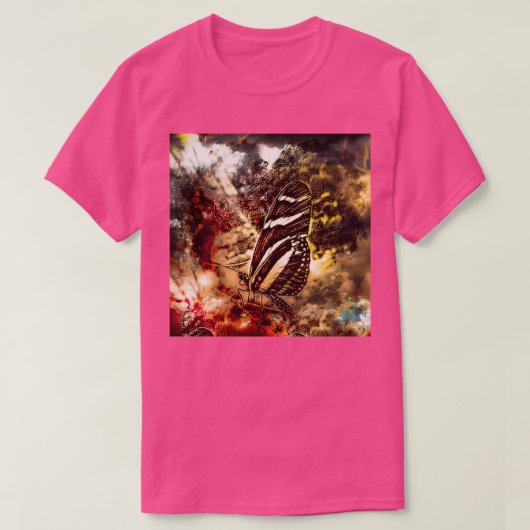 Butterfly Explosionsgrafik - Farbmischung T-Shirt (Design vorne)