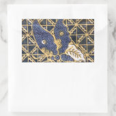 Butterfly Fabric Rechteckiger Aufkleber (Tasche)