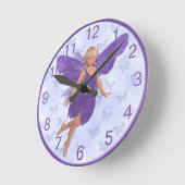 Butterfly Fairy Clock Runde Wanduhr (Winkel)