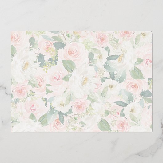 Butterfly Fairy Erster Geburtstag Folieneinladung (Rückseite)