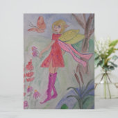 Butterfly Fairy Flat Greeting Card (Stehend Vorderseite)