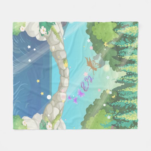 Butterfly Fairy Fleecedecke (Vorderseite (Horizontal))