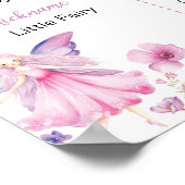 Butterfly Fairy Floral Garden Birthday Milestone Poster (Ecke)