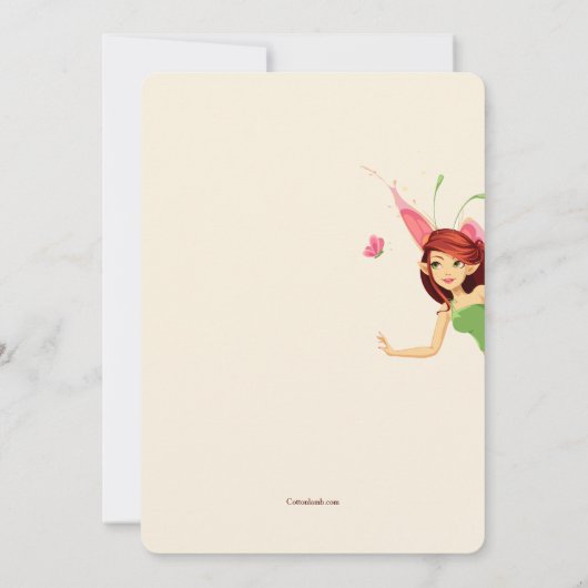 Butterfly Fairy Geburtstagsparty Einladungen (Rückseite)