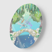 Butterfly Fairy Große Wanduhr (Winkel)