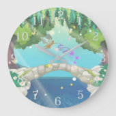 Butterfly Fairy Große Wanduhr (Vorderseite)