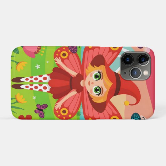 Butterfly Fairy Illustration in Whimsical Forest Case-Mate iPhone Hülle (Rückseite (Horizontal))