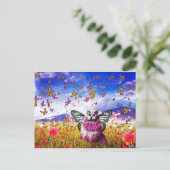Butterfly Fairy Kat Postkarte (Stehend Vorderseite)