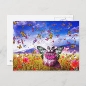 Butterfly Fairy Kat Postkarte (Vorne/Hinten)