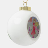 Butterfly Fairy Keramik Kugel-Ornament (Links)