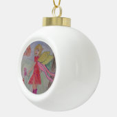 Butterfly Fairy Keramik Kugel-Ornament (Rechts)