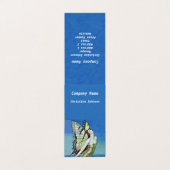 Butterfly Fairy Monarch Wings Golden Dress Blue Visitenkarten (Außenseite Aufgefaltet)