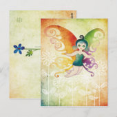 Butterfly Fairy Postcard Postkarte (Vorne/Hinten)