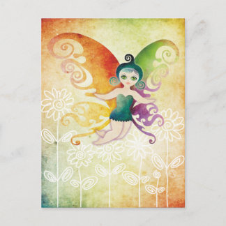 Butterfly Fairy Postcard Postkarte