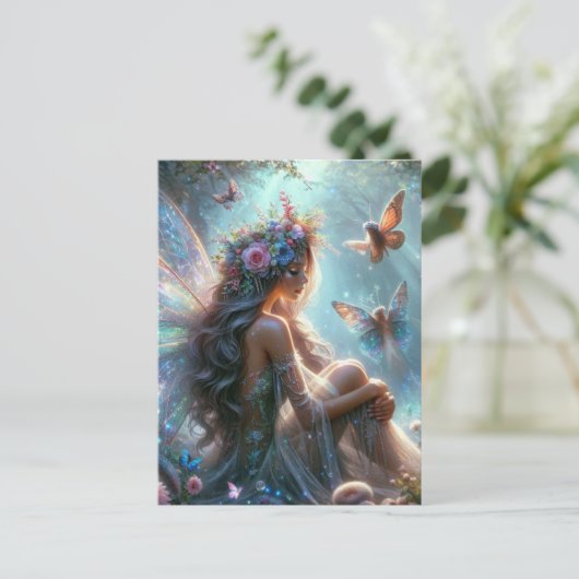 Butterfly Fairy Postkarte (Stehend Vorderseite)